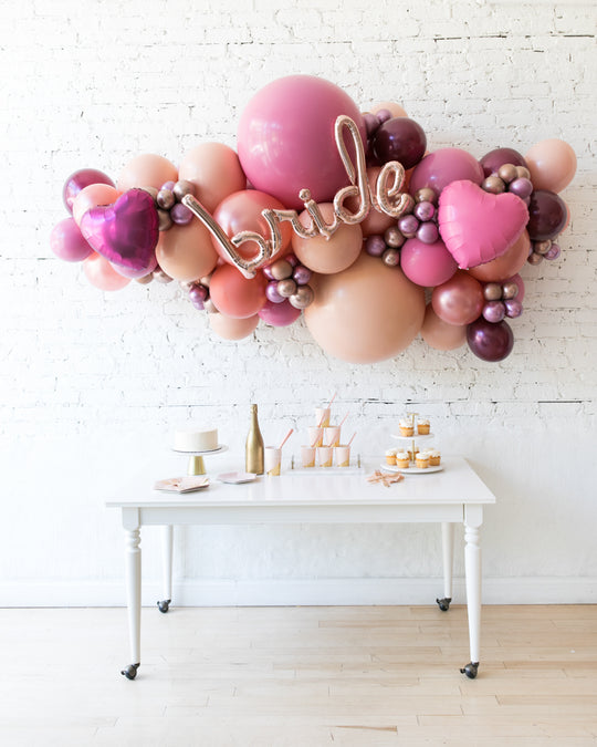 Berry Blush - BRIDE Backdrop Balloon Garland Install Piece