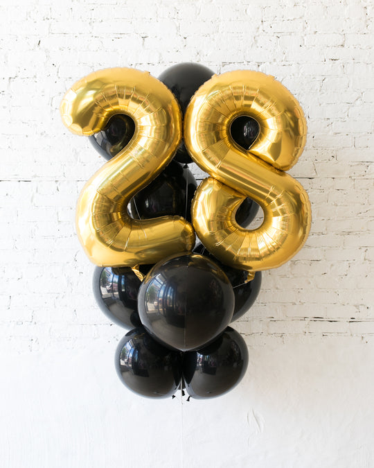 Couture - Foil Number and latex Balloons - 13 balloons