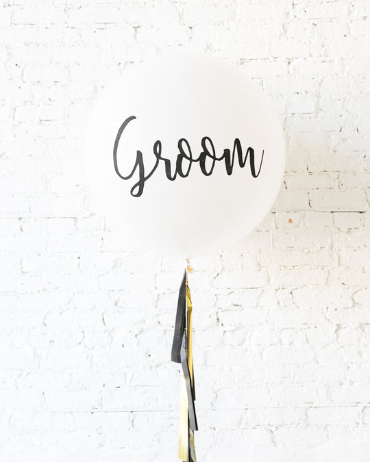 Couture - GROOM Giant Balloon with Tassel