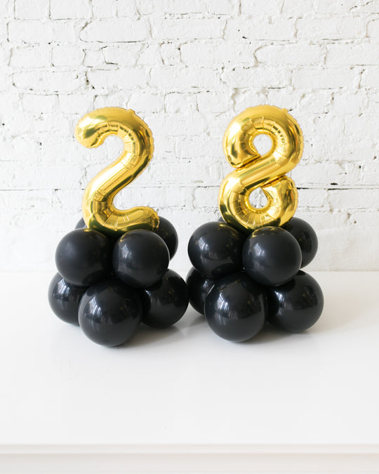 Couture - Tabletop Foil Number on Balloon Base - 1.5ft