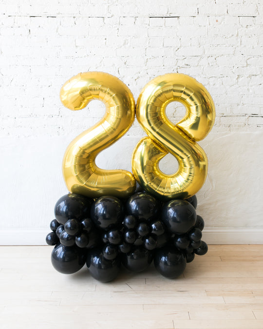 Couture - Foil Number on Balloon Pedestal - 3ft