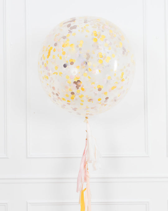 Boho Rainbow Party - Confetti Giant Balloon with Tassel