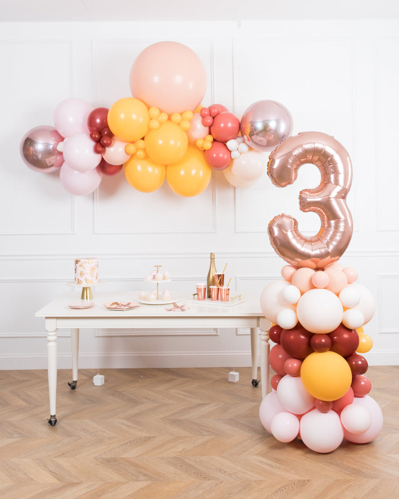 Pastel Rainbow and Gold Ribbon Garland