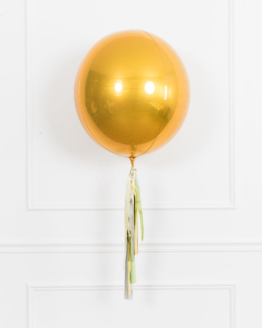 Botanical - 21in Orb Foil Balloon with Half-Tassel