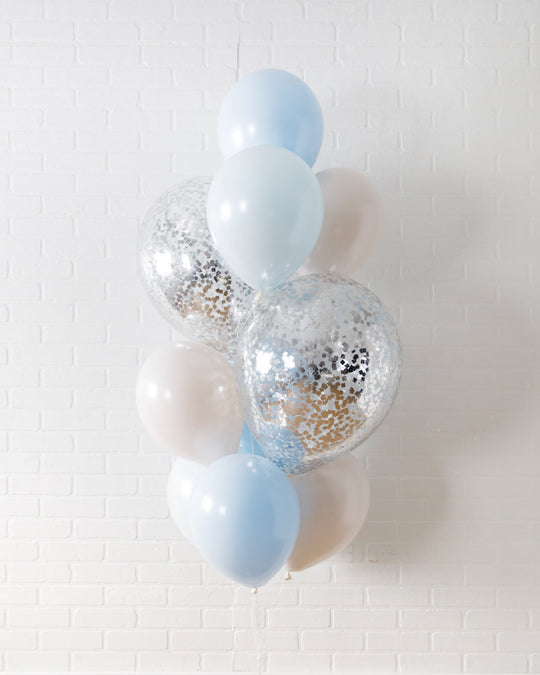 Château - Confetti and 11in Balloons - bouquet of 10