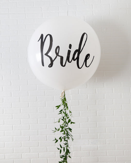 Château - Bride or Groom Giant Balloon with Greenery Tassel