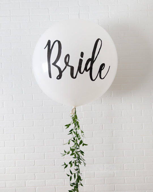 Giverny - Bride or Groom Giant Balloon with Greenery Tassel