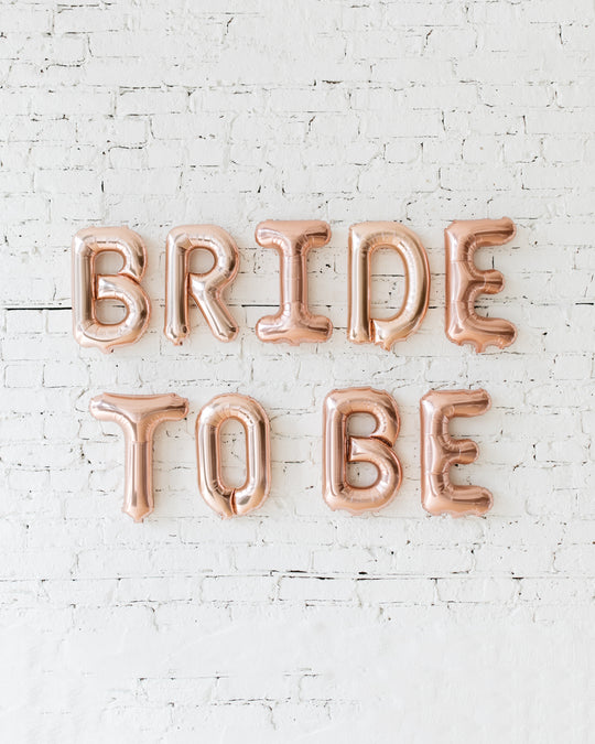 16in Rose Gold BRIDE TO BE Foil Balloon Set