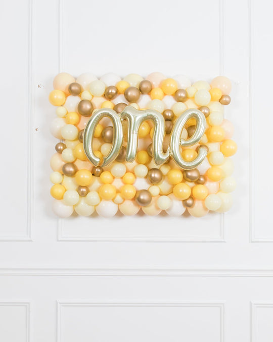 Bee Theme - ONE Script Balloon Backdrop Board - 30inx40in