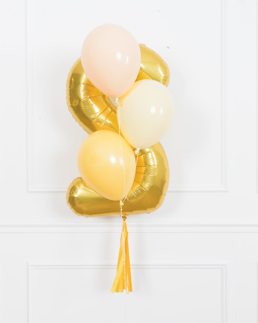 paris312-chicago-bee-theme-balloon-number-yellow-gold-foil-tassel-skirt-party-bouquet