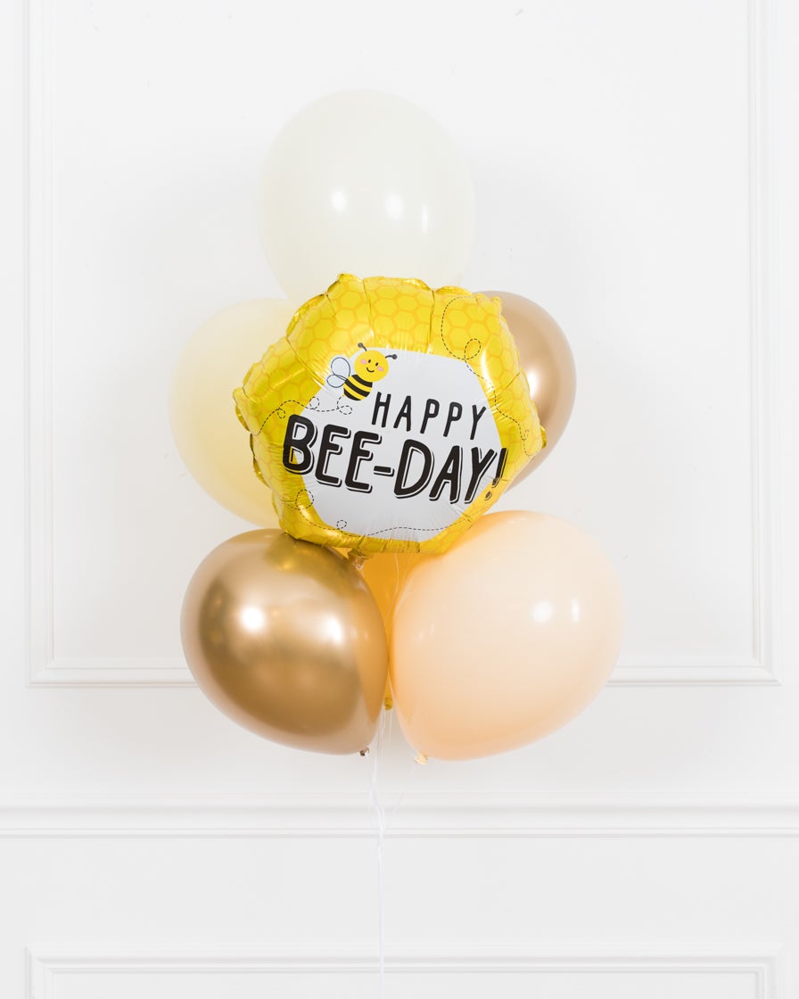 paris312-chicago-bee-theme-balloon-buttercup-yellow-gold-bouquet-birthday