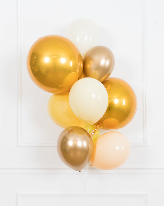 Bee Theme  - Orbs and 11in Balloons - bouquet of 10