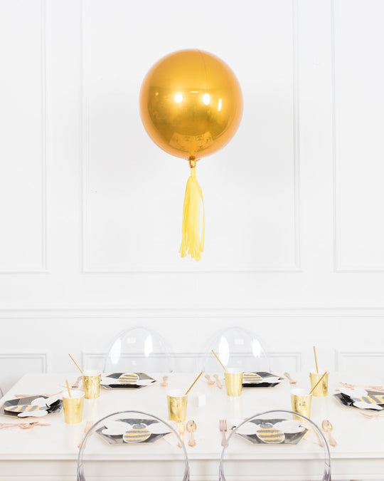 Bee Theme - 16in Gold Foil Balloon Centerpiece