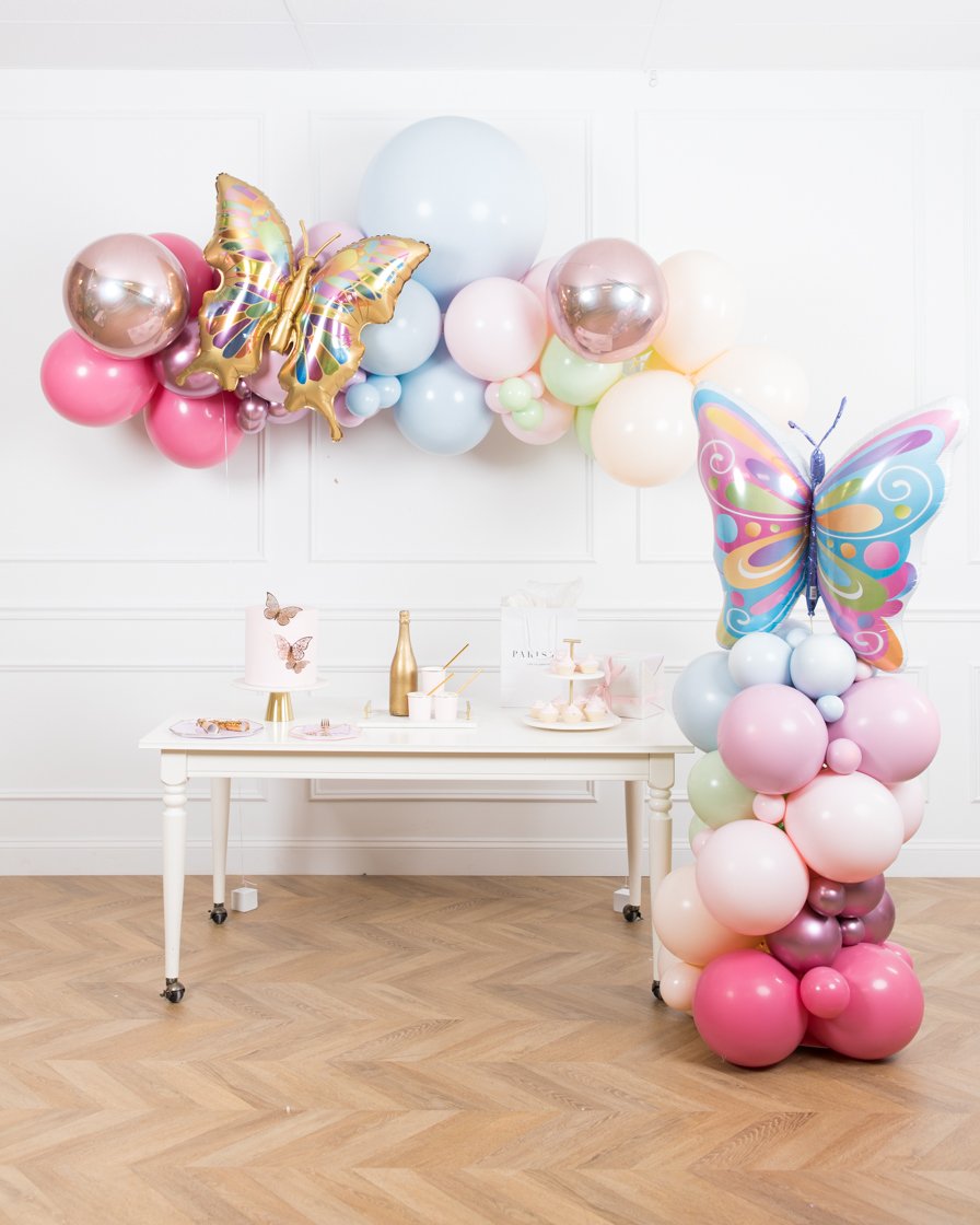 188pcs Pearl Balloons Garland Kit Doubled Cream Pink Birthday