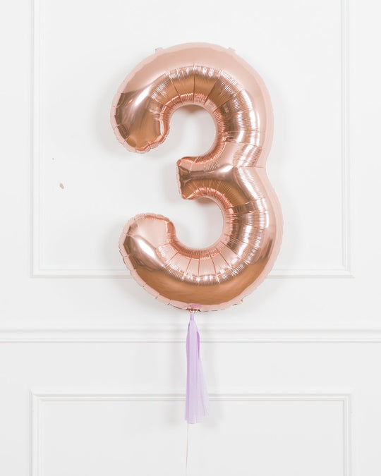 Butterfly Garden - 34in Rose Gold Foil Number