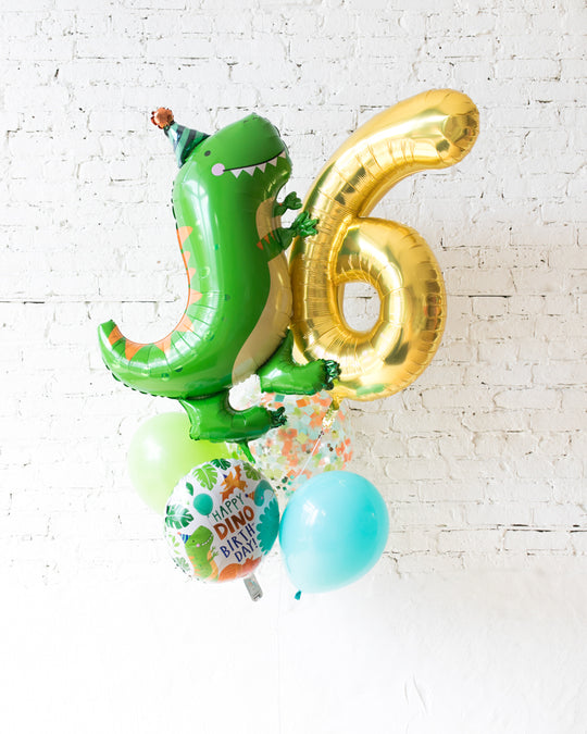 GIFT-Dinosaur Theme Number Birthday Bouquet