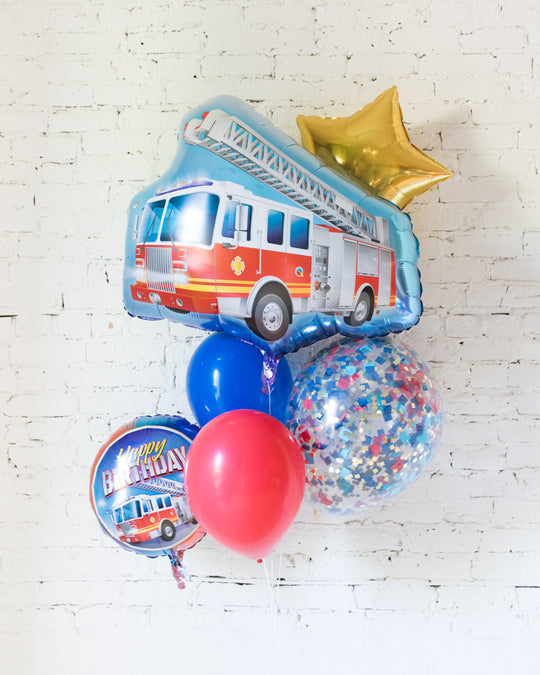 GIFT-Firetruck Theme Birthday Bouquet