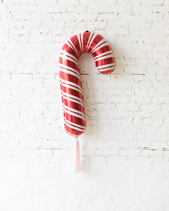 37in Candy Cane Foil Balloon with Pink Skirt