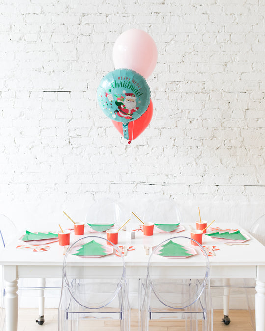 Holiday Theme - Foil and 11in Balloons Centerpiece - bouquet of 3