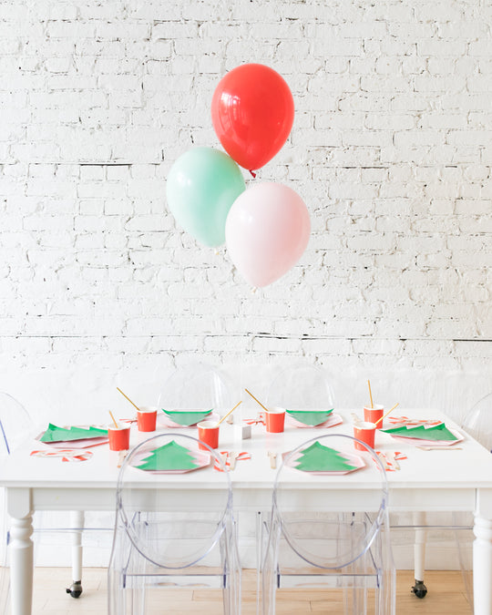 Holiday Theme - 11in Balloons Centerpiece - bouquet of 3