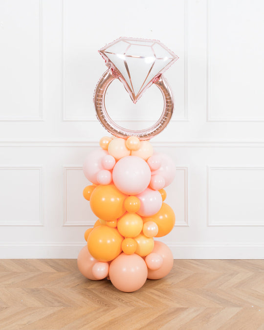Citrus - Diamond Ring Balloon Column - 4ft