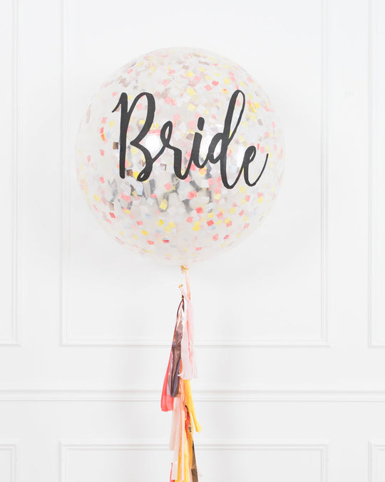 Citrus - BRIDE Confetti Giant Balloon with Tassel