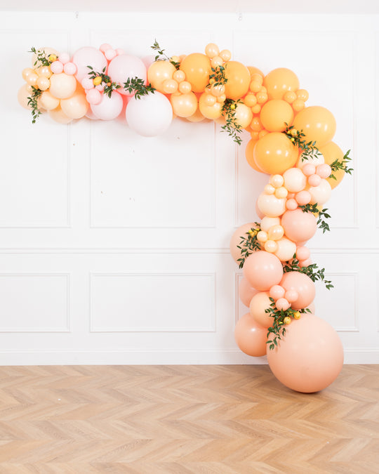 Citrus - Balloon Garland Install Piece with Greenery -12ft