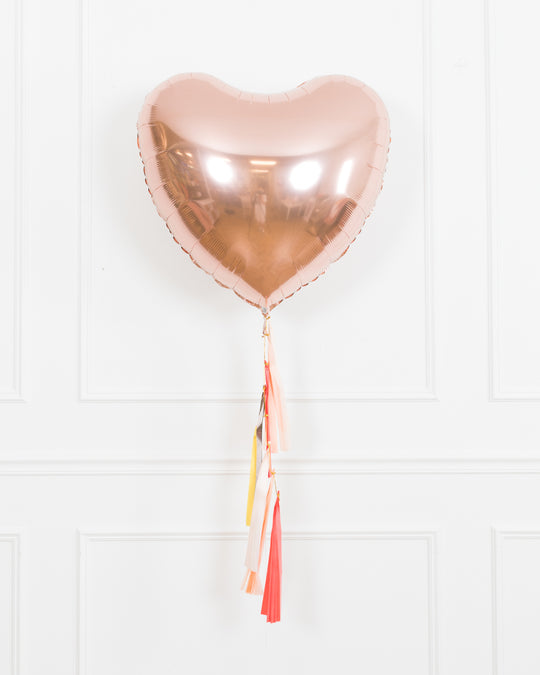 Citrus - 36in Heart Foil Balloon with Half-Tassel