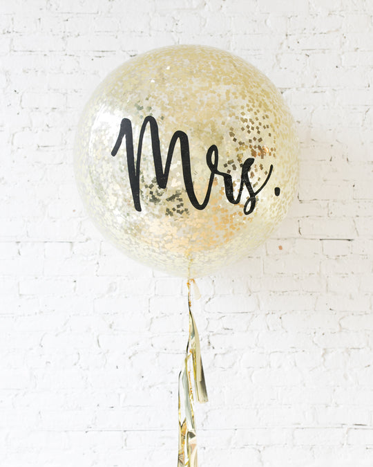 Golden - Mrs Confetti Giant Balloon with Tassel