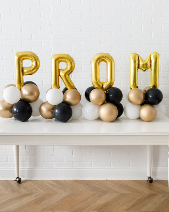 Prom - Customizable Tabletop Foil numbers on Balloon Base - 1.5ft