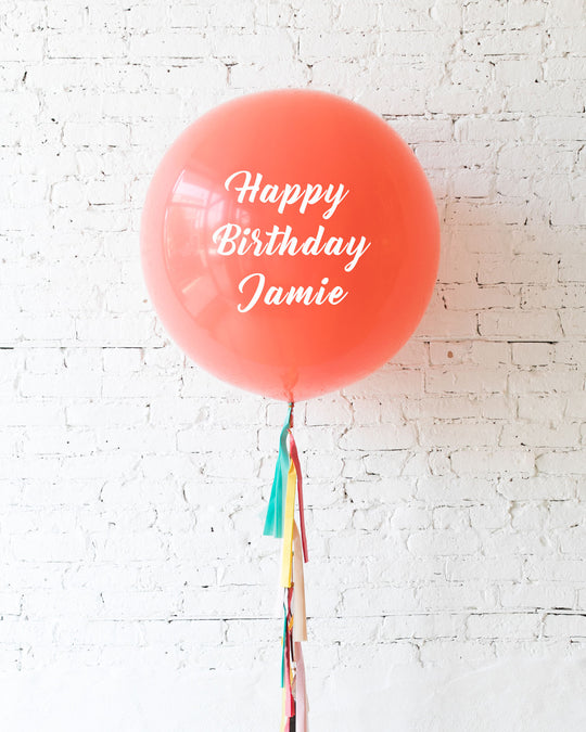 Colorful Bloom - Personalized Happy Birthday Balloon with Tassel