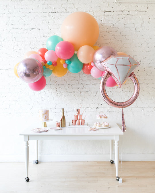 Colorful Bloom - Floating Arch & Foil Balloon Set