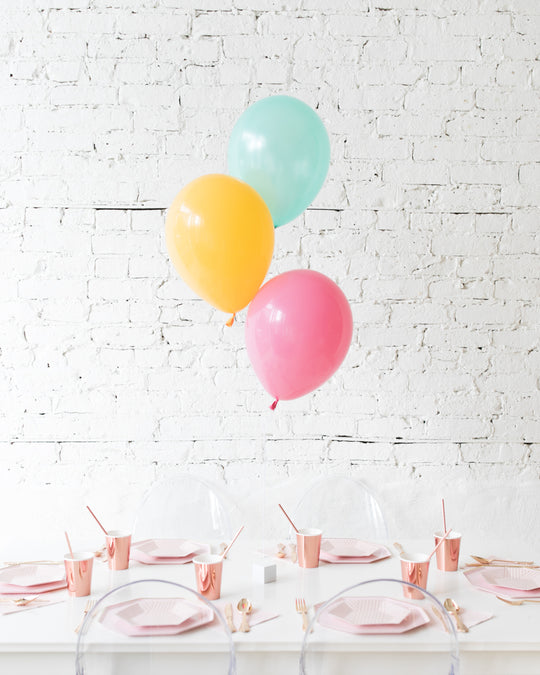 Colorful Bloom - Bright 11in Balloons Centerpiece - bouquet of 3