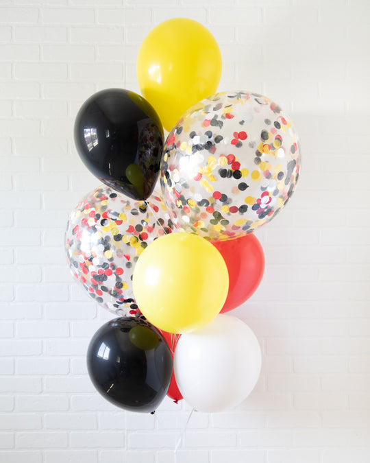 Racecar - Confetti and 11in Balloons - bouquet of 10