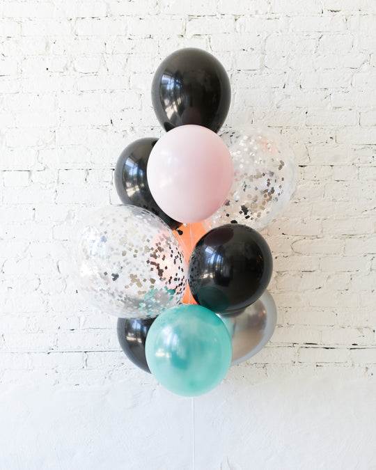 Halloween Theme - Confetti and 11in Balloons - bouquet of 10