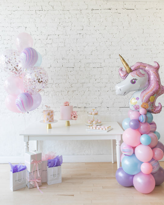 Unicorn Theme - Confetti Bouquet & Unicorn Column Set