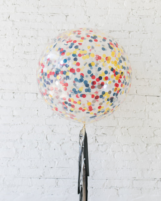 Superhero Theme - Confetti Giant Balloon with Tassel