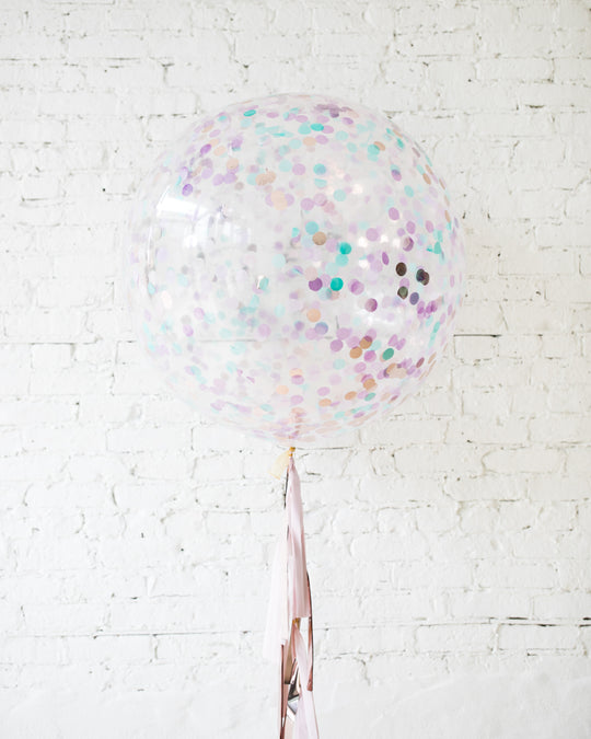 Mermaid Theme Confetti Giant Balloon and Tassel