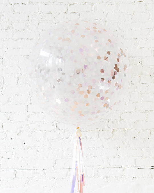 Unicorn Theme - Confetti Giant Balloon with  Tassel