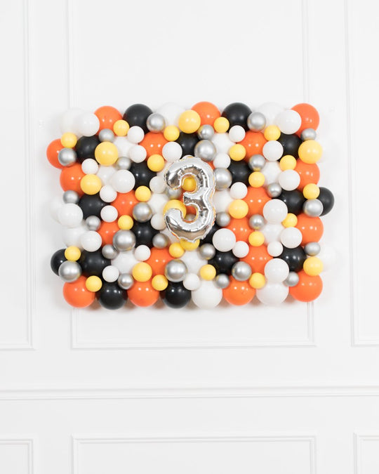 Construction Theme - Number Balloon Backdrop Board - 30inx40in