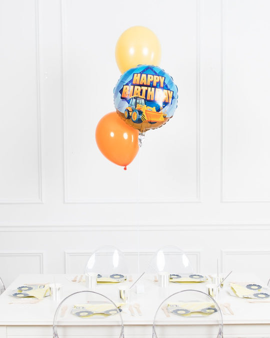 Construction Theme - Birthday Balloon Bouquet Centerpiece