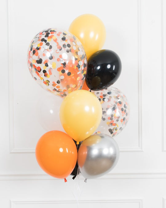 Construction Theme - Confetti and 11in Balloon Bouquet