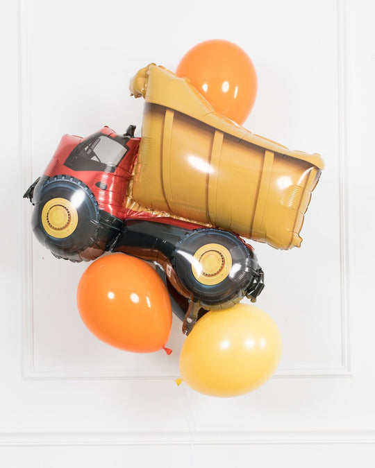 Construction Theme - Truck Foil and 11in Balloon Bouquet