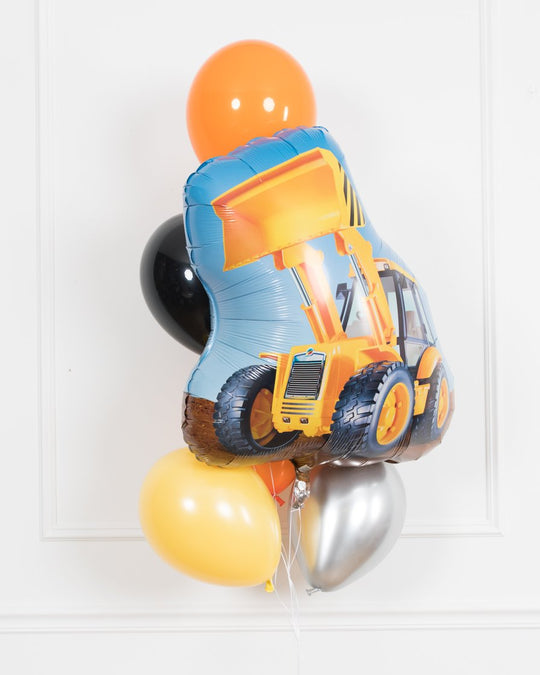 Construction Theme - Bulldozer Foil and 11in Balloon Bouquet