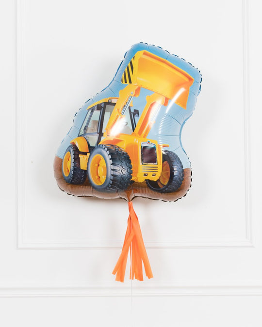 Construction Theme - Bulldozer Foil Balloon with Skirt