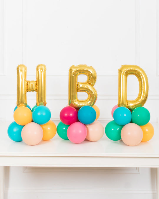 Office Birthday Party - Tabletop HBD Balloons - 1.5FT