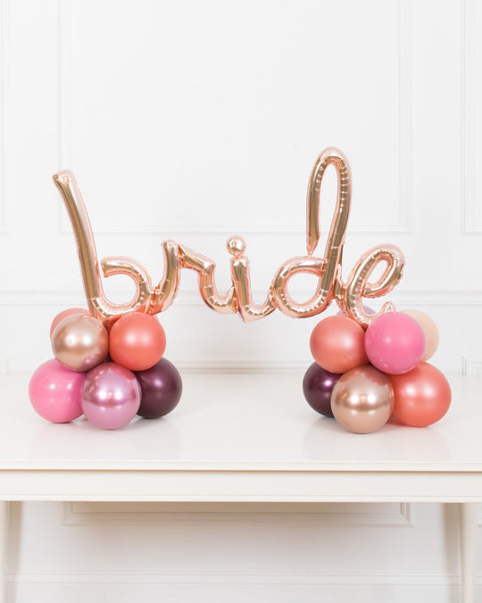 Bridal Office Party - BRIDE Script on Balloon Base - 1.5ft