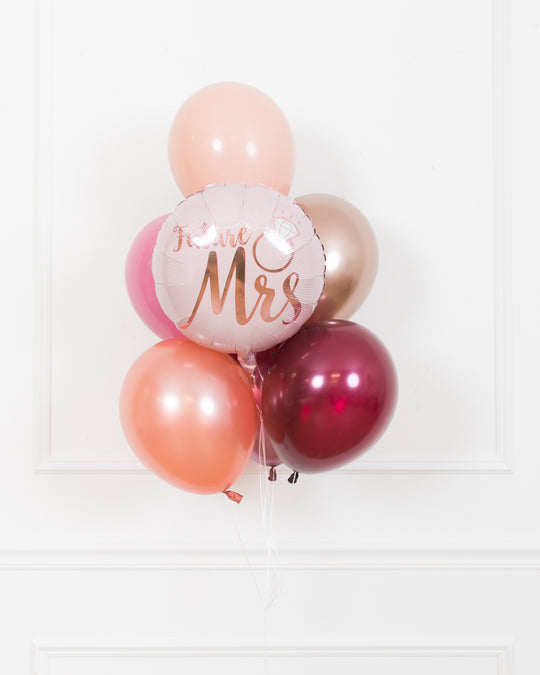 Bridal Office Party - Mrs. Foil and 11in Bouquet of 7