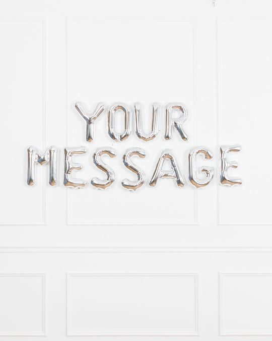 Office Holiday Party - 16in Silver Foil Balloon Set