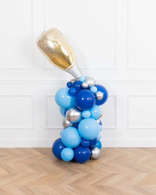 Custom Business Collection - Celebratory Champagne Foil Balloon Column- 4ft